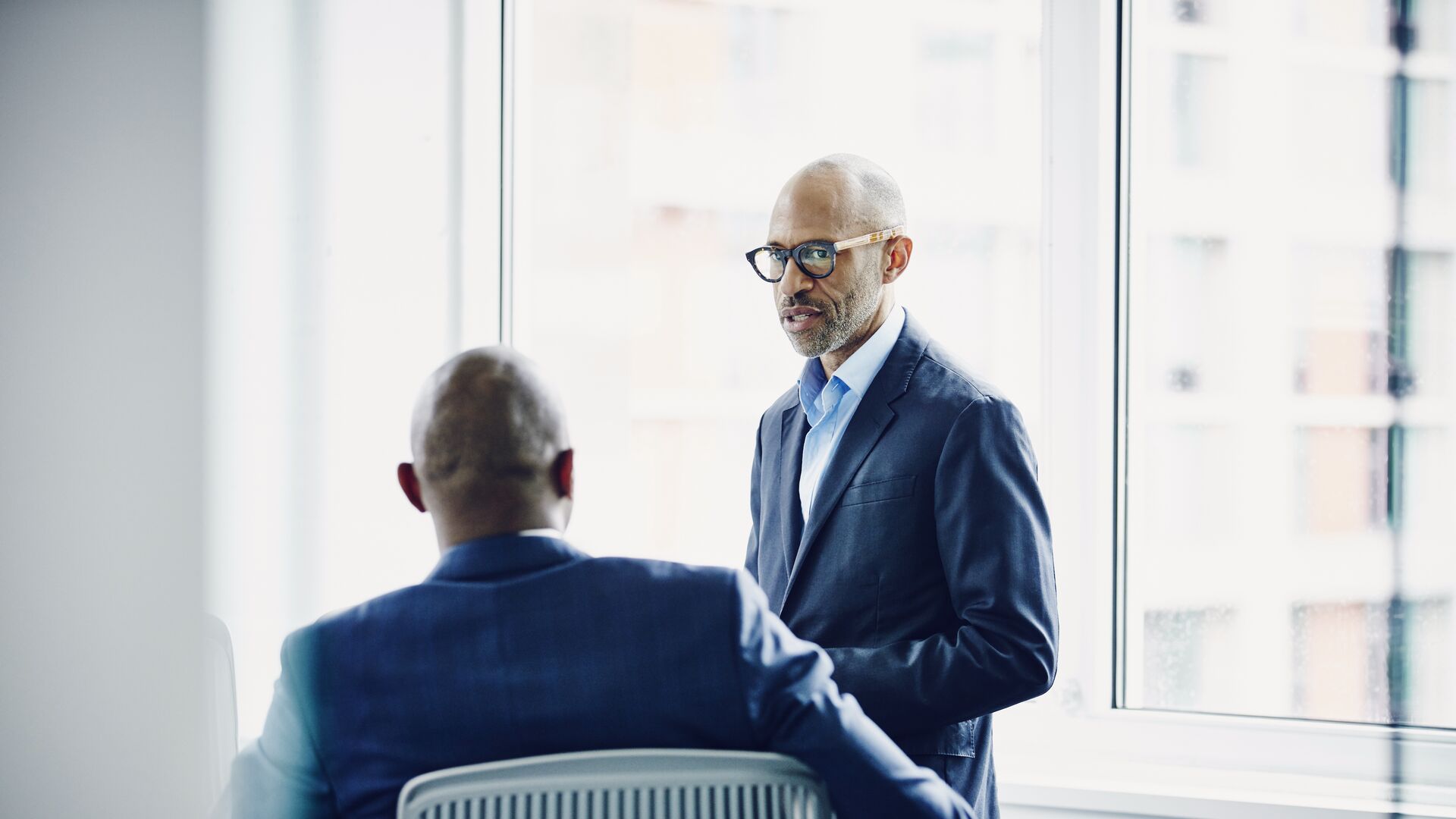 Businessmen discussing