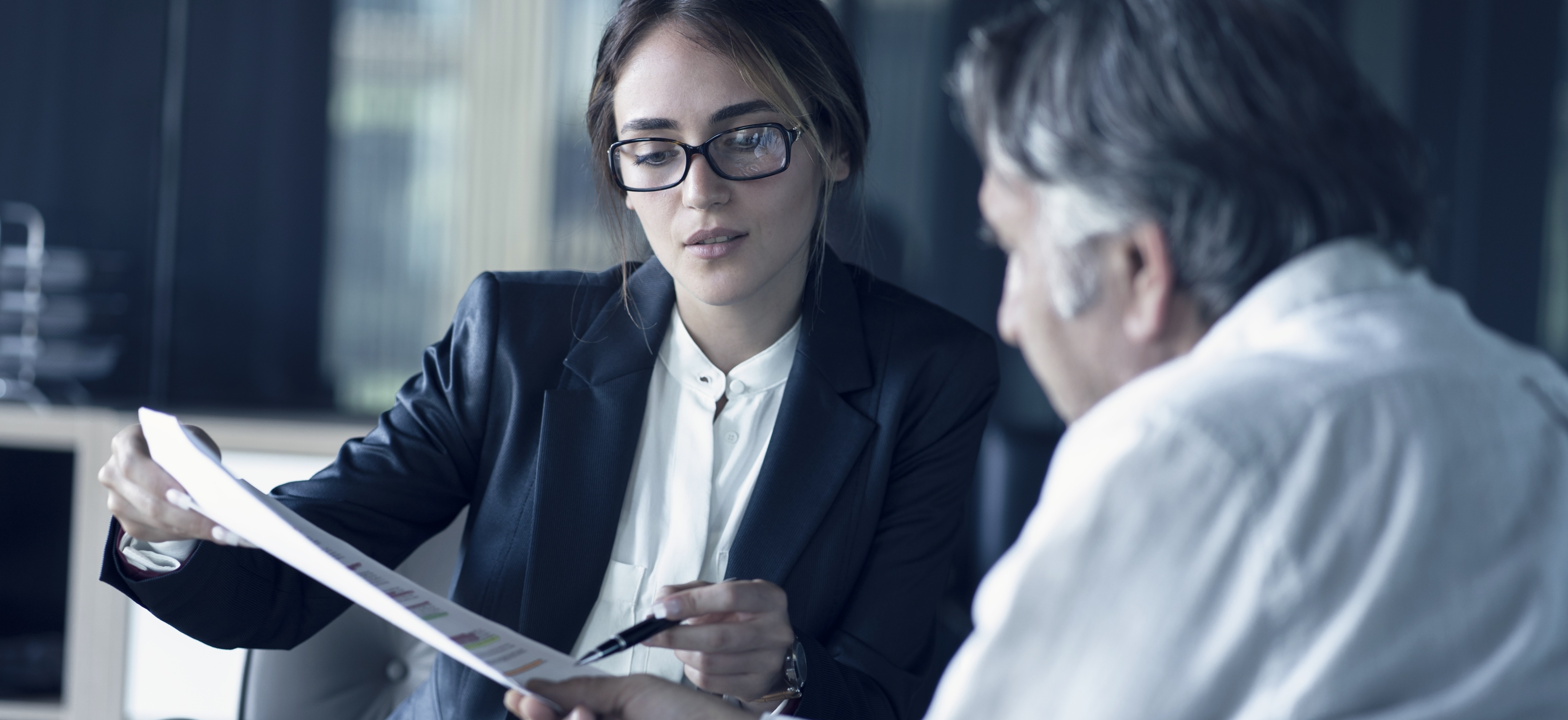 Business people in discussion