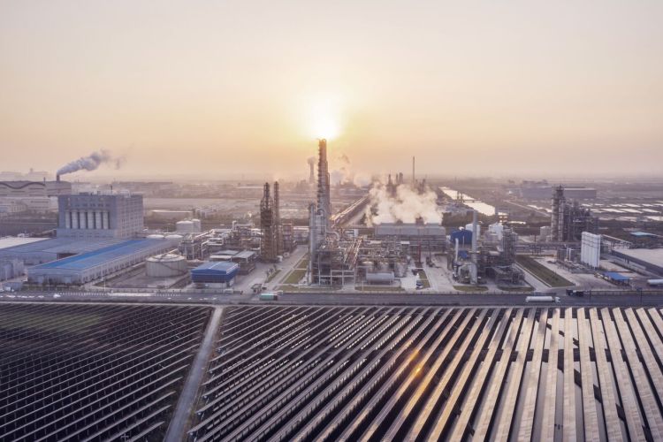 Oil factory and solar power