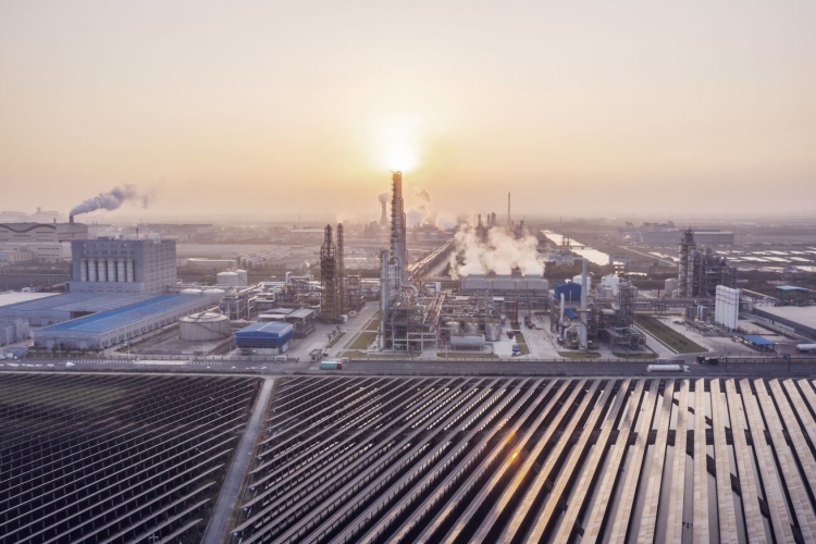 Oil factory and solar power