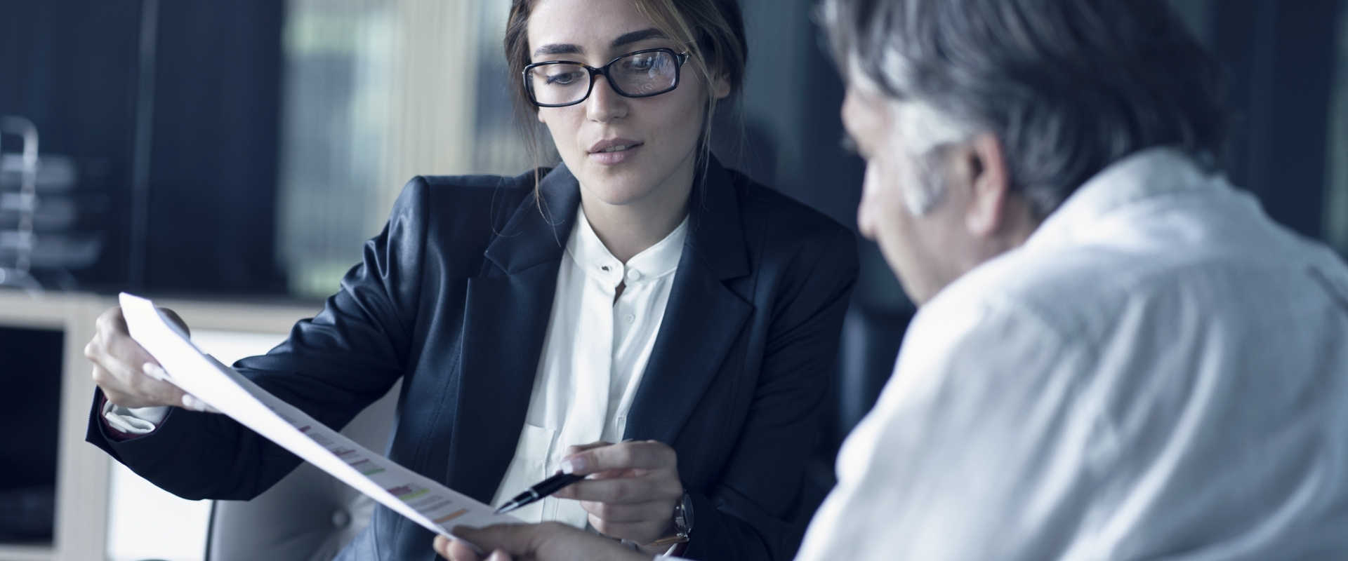 Business people in discussion