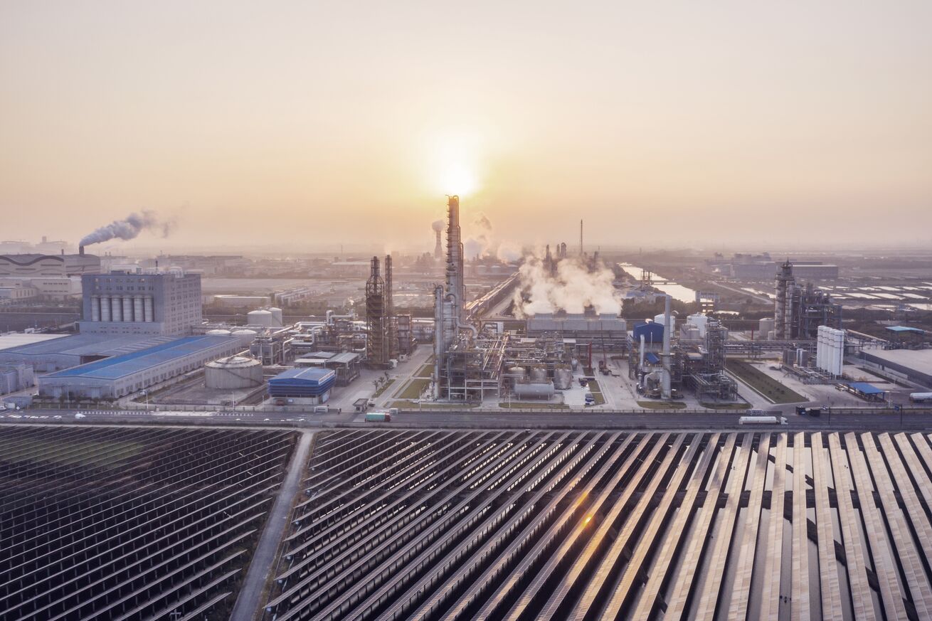 Oil factory and solar power