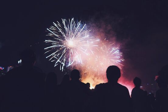 Fireworks at night
