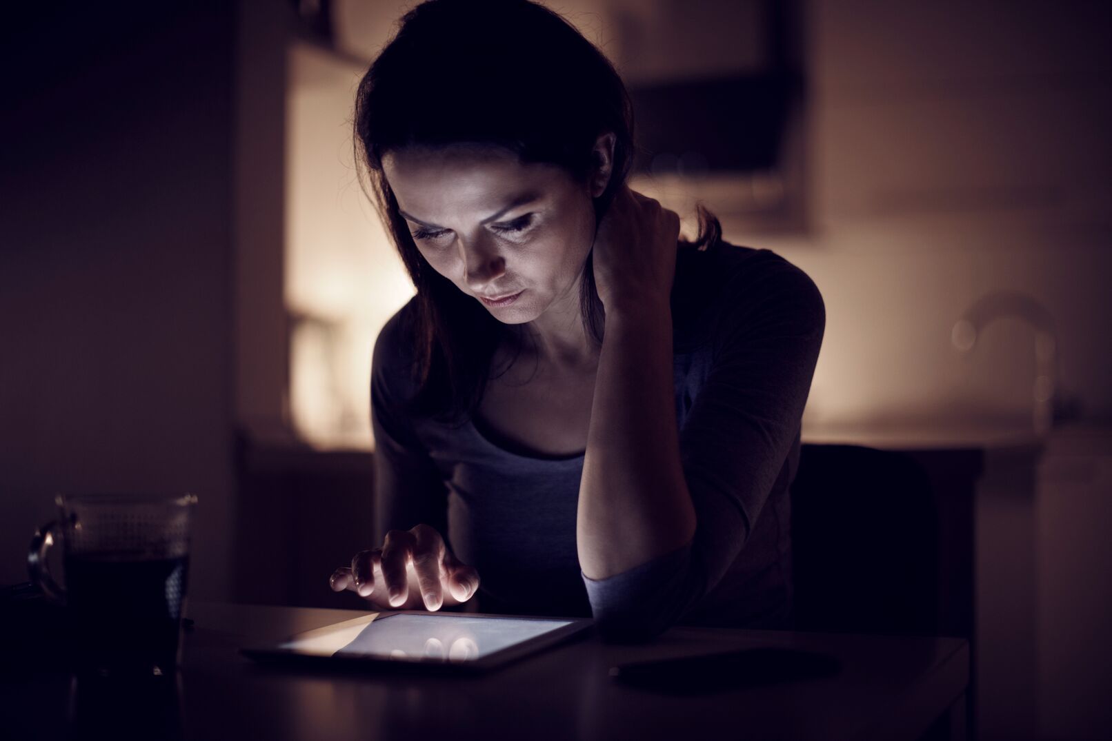 Woman using a tablet