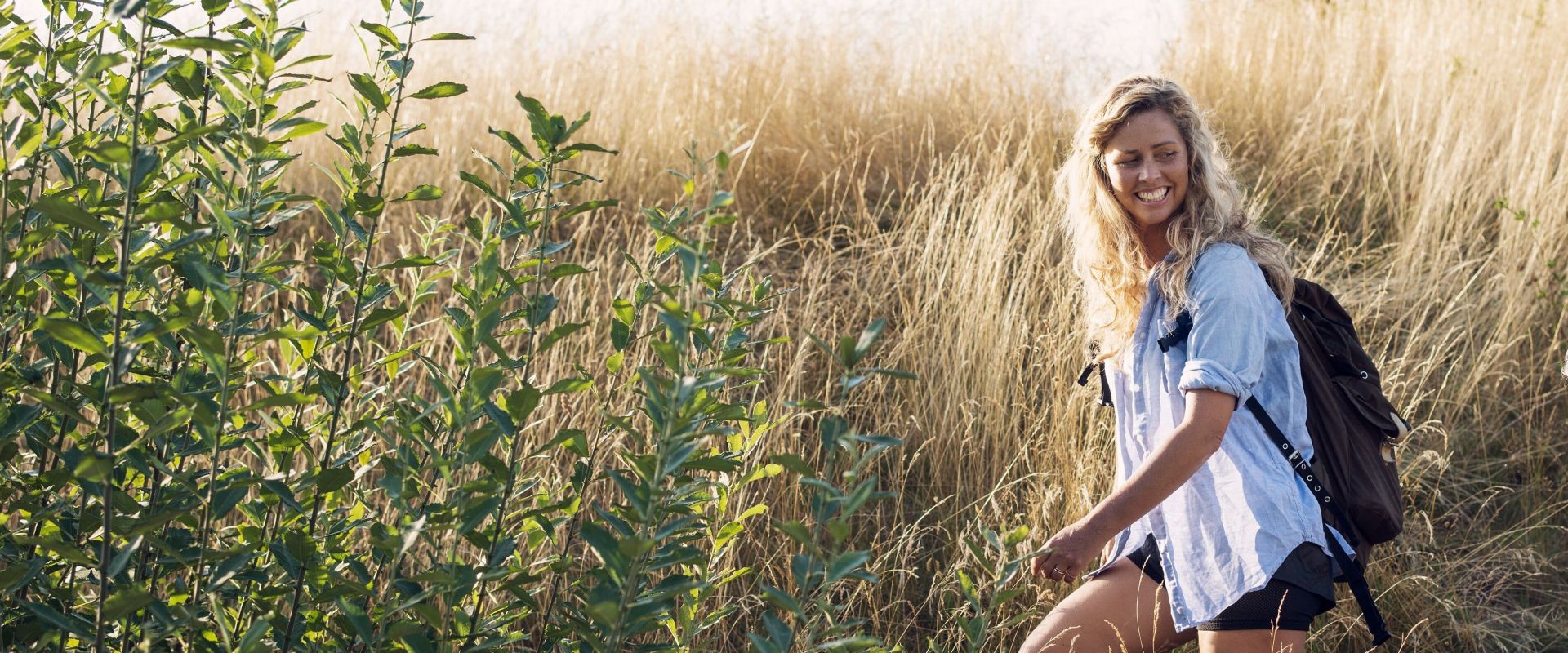 woman hiking