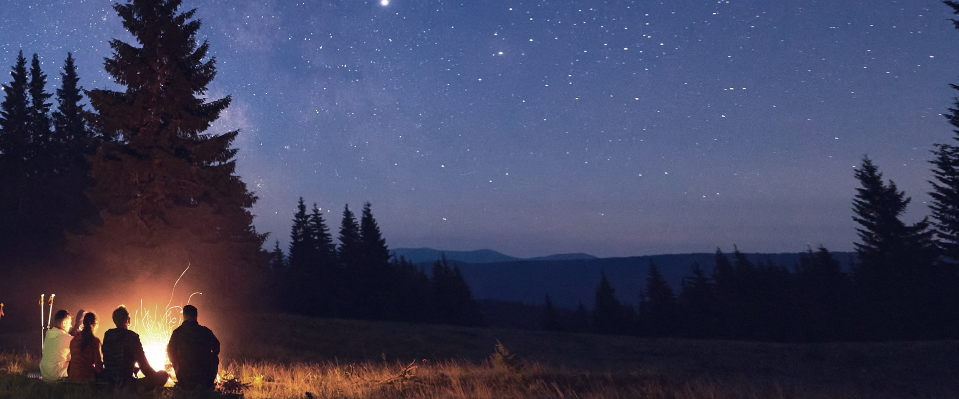 Sky filled with stars