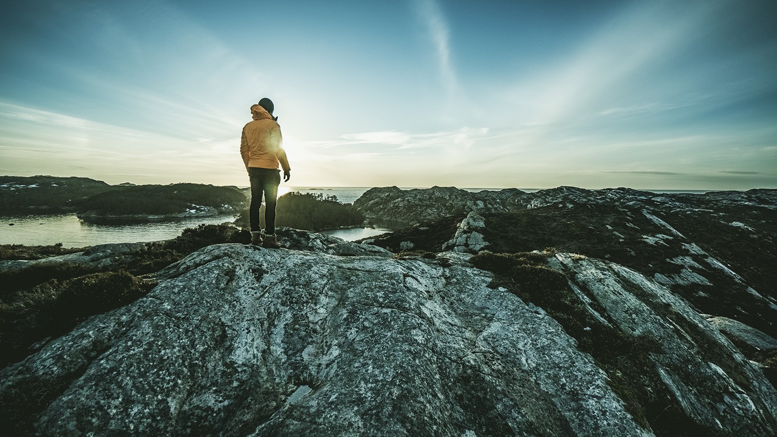 Står på en alpetop