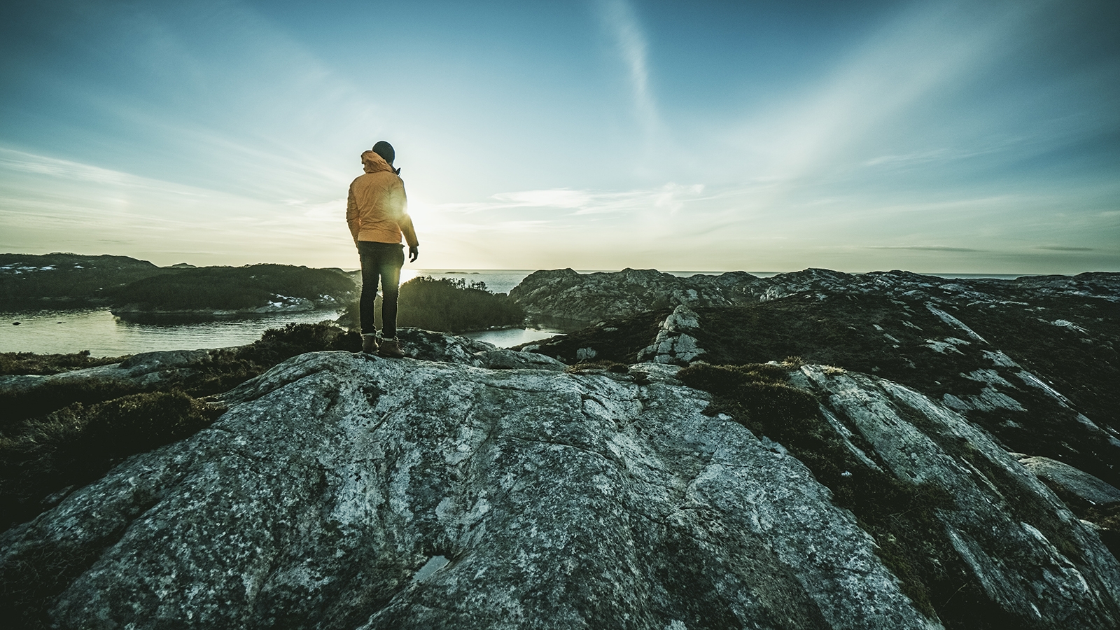 Står på en alpetop