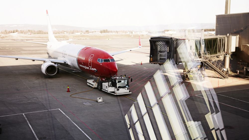 Norwegian fly i lufthavn